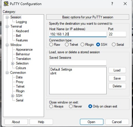 Isi Hostname Putty